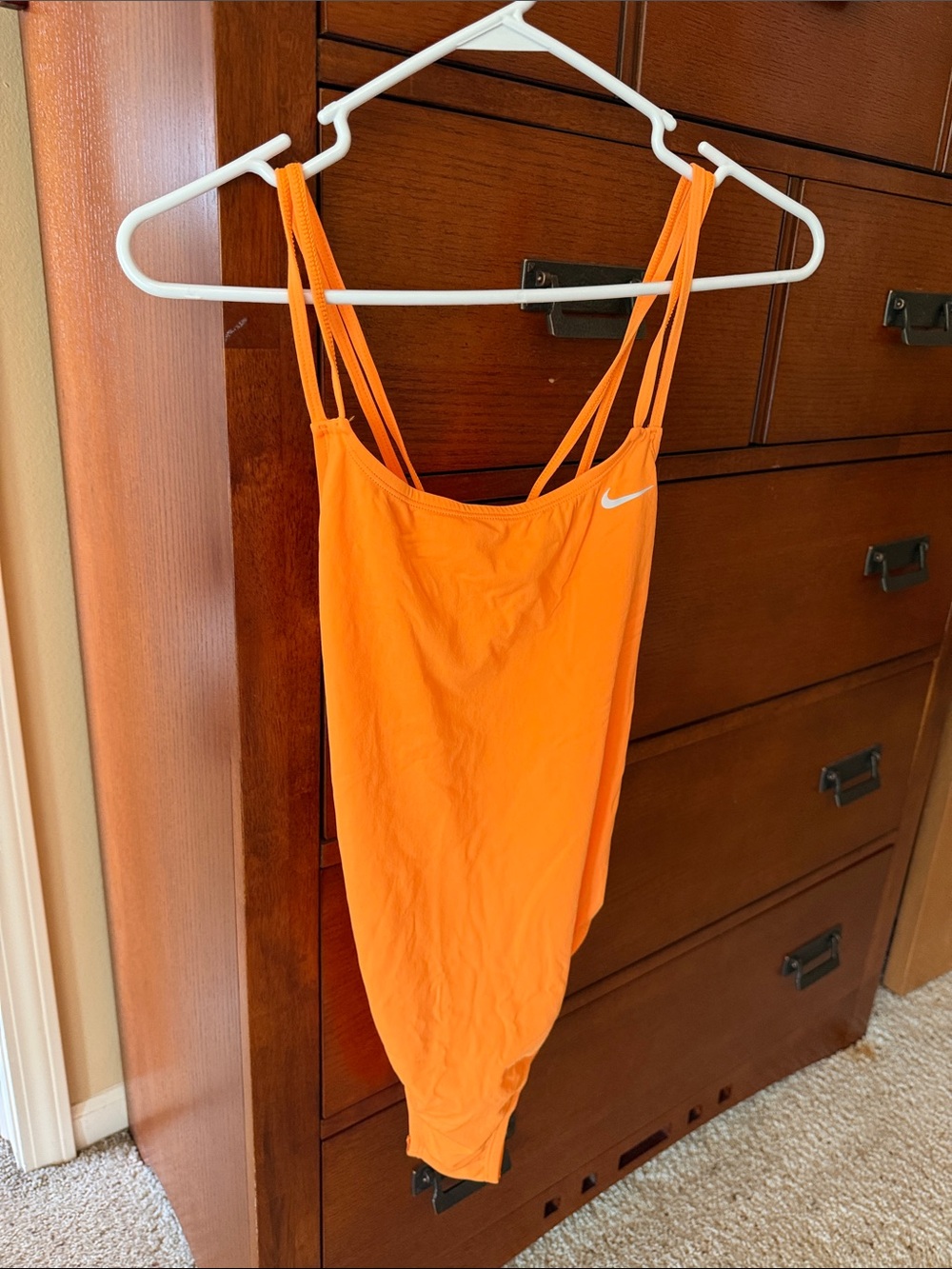 Nike Orange Women's One-Piece Swim Suit